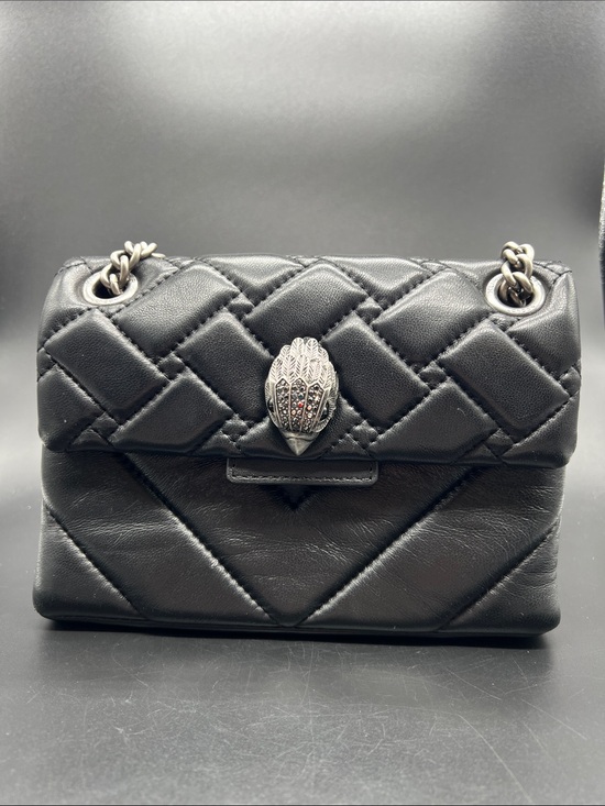 Kurt Geiger Handbags - Kurt Geiger London Black Leather Kensington Mini Crossbody Eagle Head Chain Bag